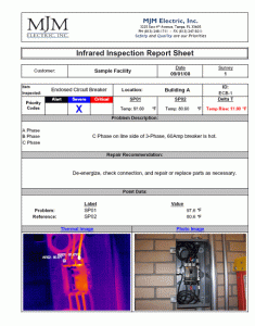 Thermography Report Sample